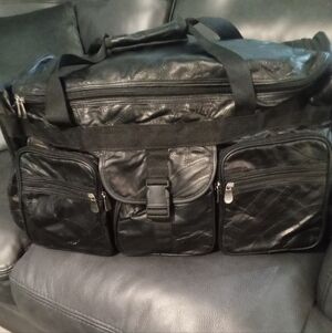 Genuine Leather Rolling Duffel